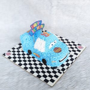 3D Blue Race Car Cake by Bakeology, Gwalior