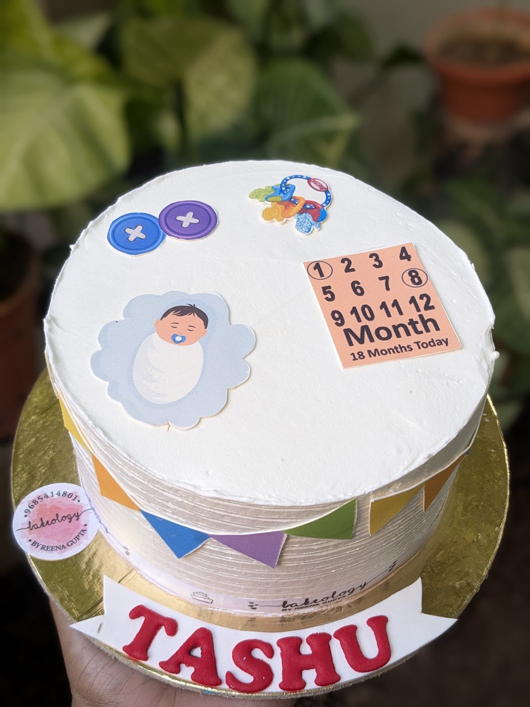 Baby Month Milestone Cake by Bakeology, Gwalior