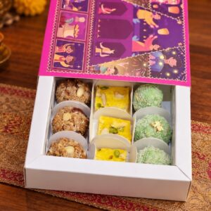 Bakeology Diwali Sweets Box of 9, eggless Diwali hamper