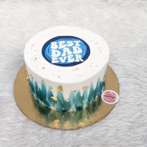 Best Dad Ever Blue Cake by Bakeology, Gwalior