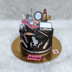 Black Glam Makeup Cake by Bakeology, Gwalior
