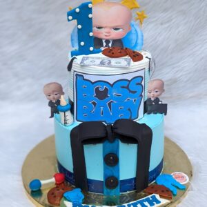 Boss Baby Suit Two Tier Cake by Bakeology, Gwalior