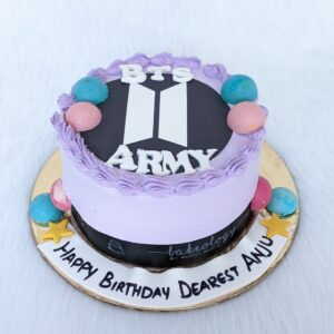 BTS Army Lilac Cake by Bakeology, Gwalior