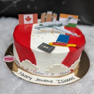 Canada Flag Happy Journey Cake by Bakeology, Gwalior