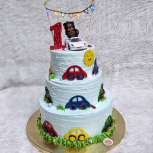 Cars Three Tier Cake by Bakeology, Gwalior