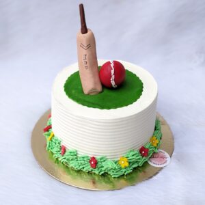 Cricket Bat and Ball Cake by Bakeology, Gwalior