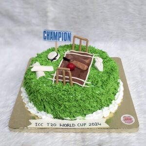 Cricket Pitch Cake by Bakeology, Gwalior