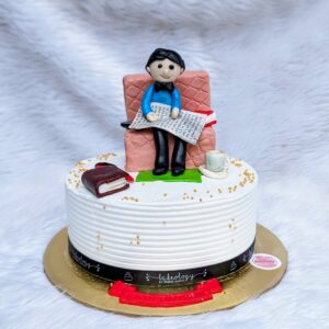 Dadaji Reading Newspaper Cake by Bakeology, Gwalior