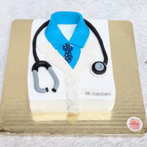 Doctor Coat Shaped Cake by Bakeology, Gwalior