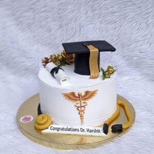 Doctor Graduation Cap Cake by Bakeology, Gwalior