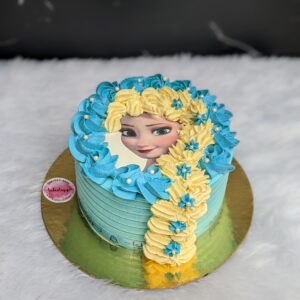 Elsa Braid Face Cake by Bakeology, Gwalior