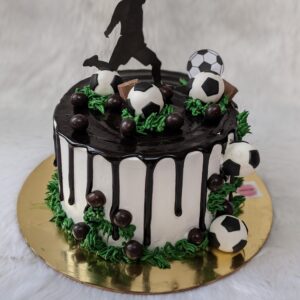 Football Drip Silhouette Cake by Bakeology, Gwalior
