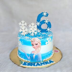 Frozen Elsa Snowflake Cake by Bakeology, Gwalior