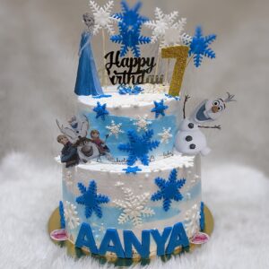 Frozen Snowflake Two Tier Cake by Bakeology, Gwalior