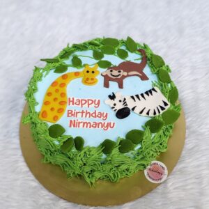 Giraffe Print Jungle Cake by Bakeology, Gwalior