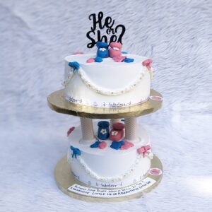 He or She Floating Tier Cake by Bakeology, Gwalior