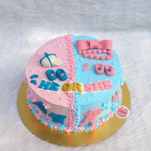 He or She Split Cake by Bakeology, Gwalior