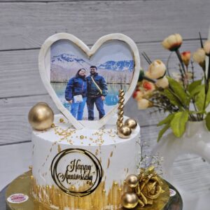 Heart Photo Frame Cake by Bakeology, Gwalior