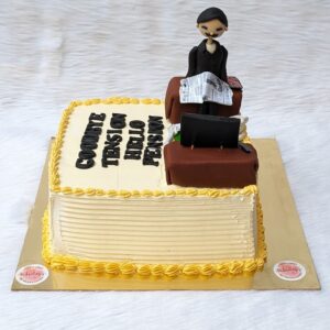 Hello Pension Retirement Cake by Bakeology, Gwalior