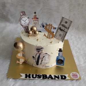 Husband Luxury Theme Cake by Bakeology, Gwalior