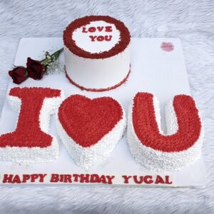 I Love You Letter Cake by Bakeology, Gwalior