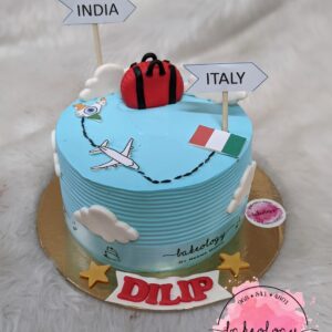 India to Abroad Travel Cake by Bakeology, Gwalior