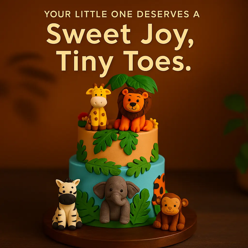Jungle Animal Cake – Sweet Joy, Tiny Toes