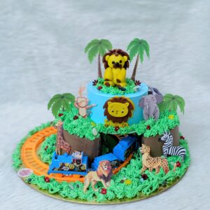 Jungle River Safari Cake by Bakeology, Gwalior