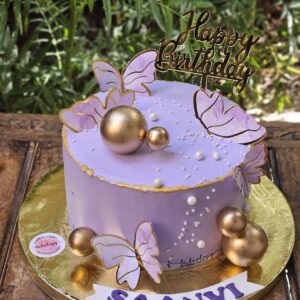Lavender Butterfly and Pearl Cake by Bakeology, Gwalior