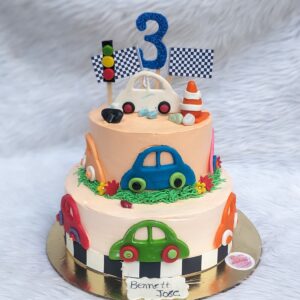 Little Cars Two Tier Cake by Bakeology, Gwalior