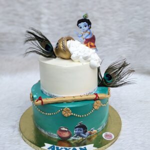 Little Krishna Two Tier Cake by Bakeology, Gwalior
