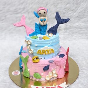 Little Mermaid Two Tier Cake by Bakeology, Gwalior