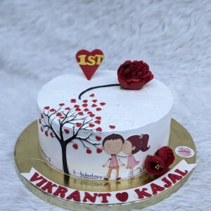 Love Tree Couple Name Cake by Bakeology, Gwalior