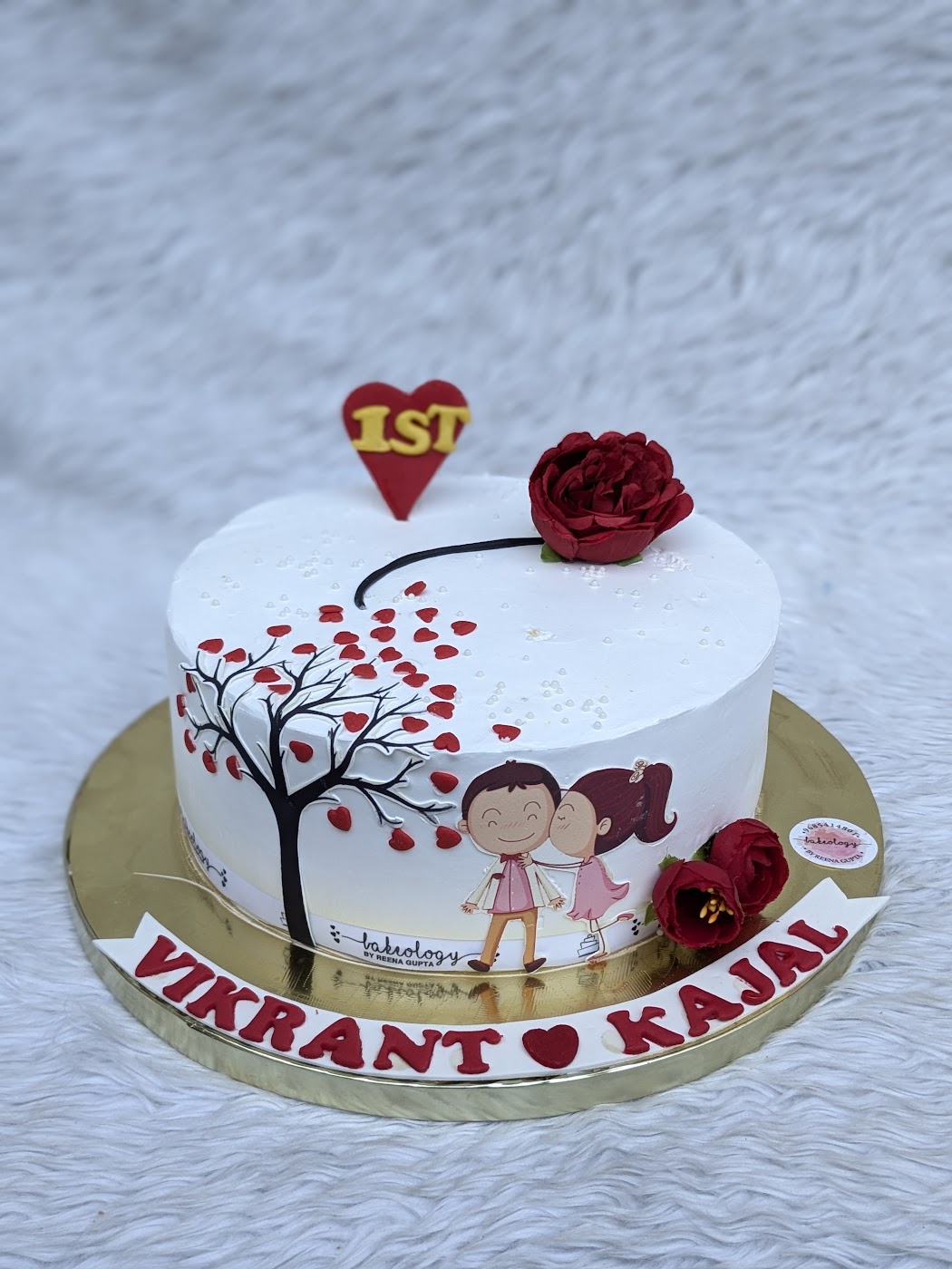 Love Tree Couple Name Cake by Bakeology, Gwalior