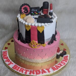 Makeup Two Tier Cake by Bakeology, Gwalior