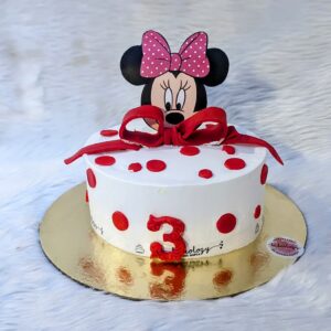Minnie Mouse Polka Dot Cake by Bakeology, Gwalior