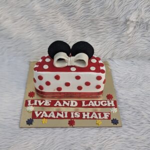 Minnie Polka Dot Half Cake by Bakeology, Gwalior