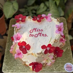 Miss to Mrs Heart Cake by Bakeology, Gwalior