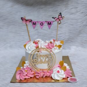 Mom Bunting Square Cake by Bakeology, Gwalior