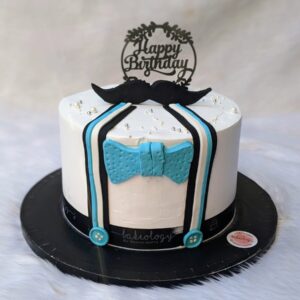 Moustache and Bow Tie Cake by Bakeology, Gwalior