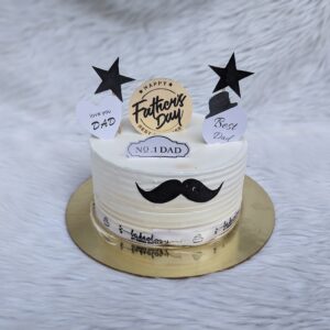 Moustache Fathers Day Cake by Bakeology, Gwalior