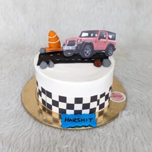 Off Road Jeep Checkered Cake by Bakeology, Gwalior