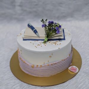 Open Book and Flowers Cake by Bakeology, Gwalior