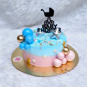 Pastel Pram Baby Shower Cake by Bakeology, Gwalior