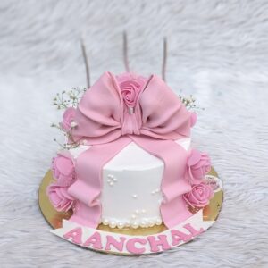 Pink Bow Birthday Cake by Bakeology, Gwalior