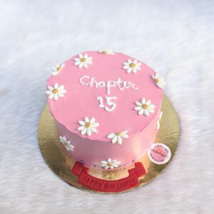 Pink Daisy Birthday Cake by Bakeology, Gwalior