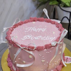 Pink Vintage Birthday Cake by Bakeology, Gwalior