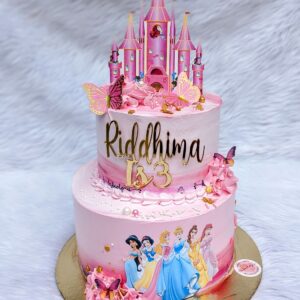 Princess Castle Two Tier Cake by Bakeology, Gwalior