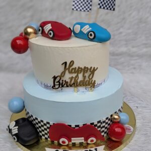 Race Cars Two Tier Cake by Bakeology, Gwalior