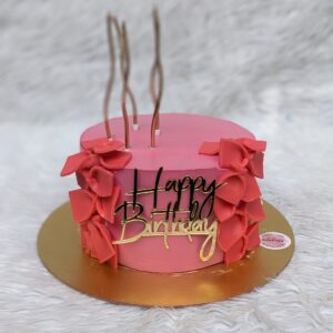 Red Rose Ruffle Birthday Cake by Bakeology, Gwalior